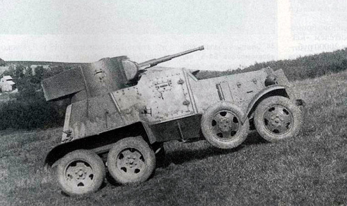 Боевое применение БА-3 — бронеавтомобиль