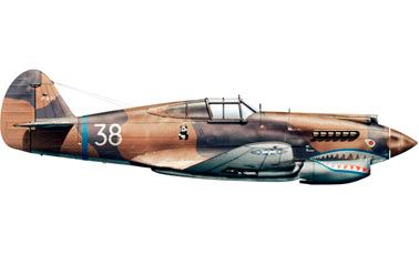 Американский истребитель второй мировой войны P-40 Томагавк