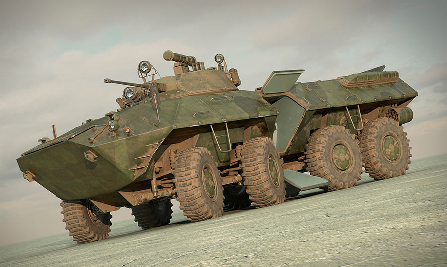 Модель бронетранспортера БТР-90 «Росток»