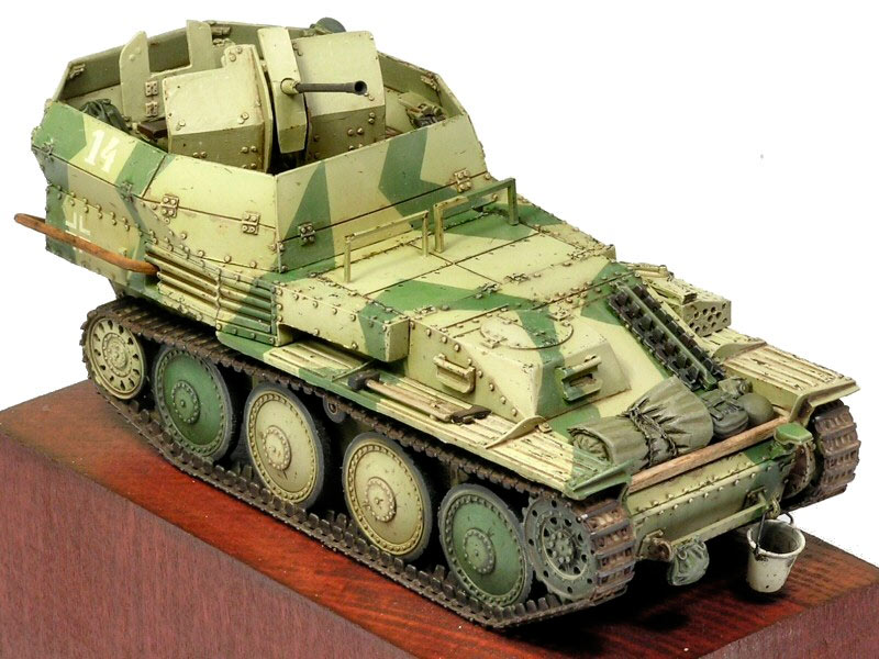 Немецкий зенитный танк Flakpanzer 38 (t), созданный на базе чешского Pz-38 (модель).