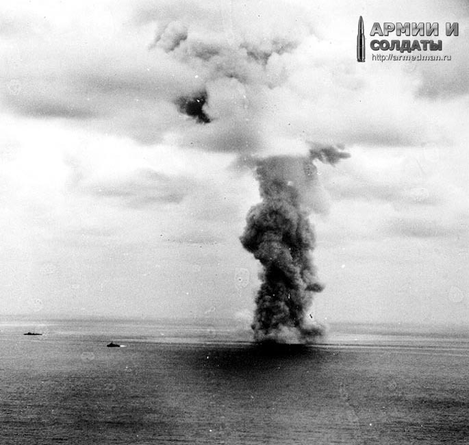 Взрыв боезапаса линкора "Ямато"
