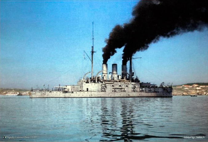 броненосец-Пантелеймон-(бывший-Потемкин),-1911-г,-черное-море