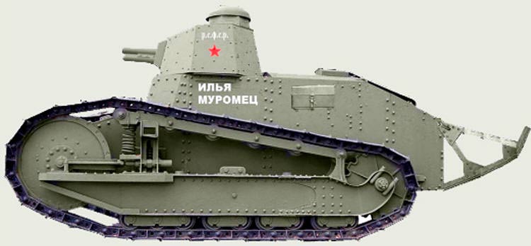 танк "Русский Рено", выпускался по лицензии в России