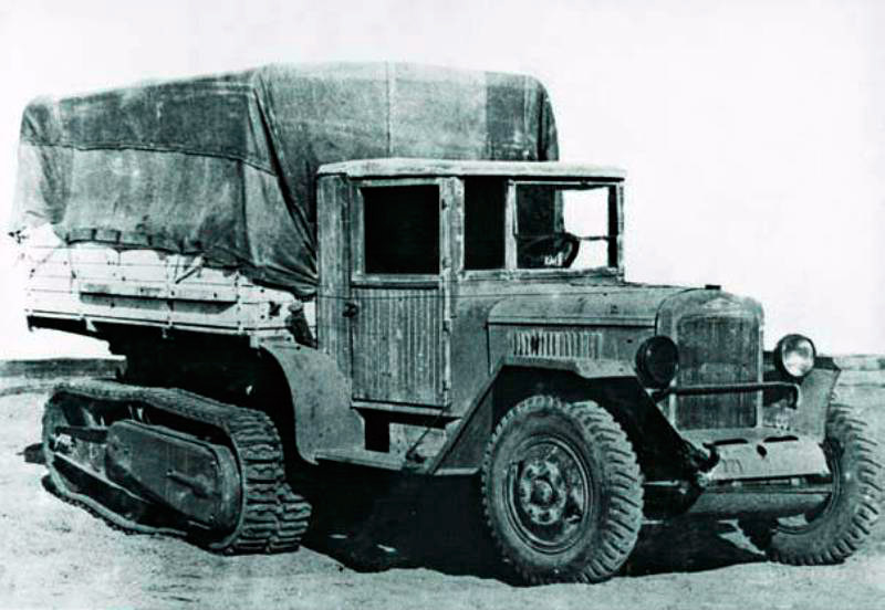 зис-42, полугусеничный грузовой вездеход