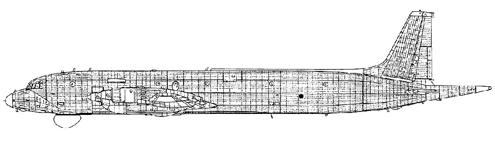 Противолодочный самолет Ил-38, чертеж