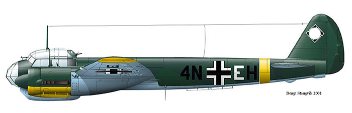 Ju-88, вид сбоку