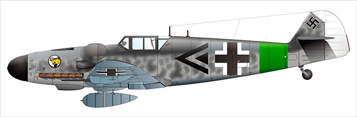Немецкий истребитель Мессершмитт Bf-109