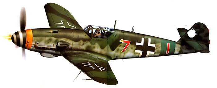 немецкий истребитель Bf-109K