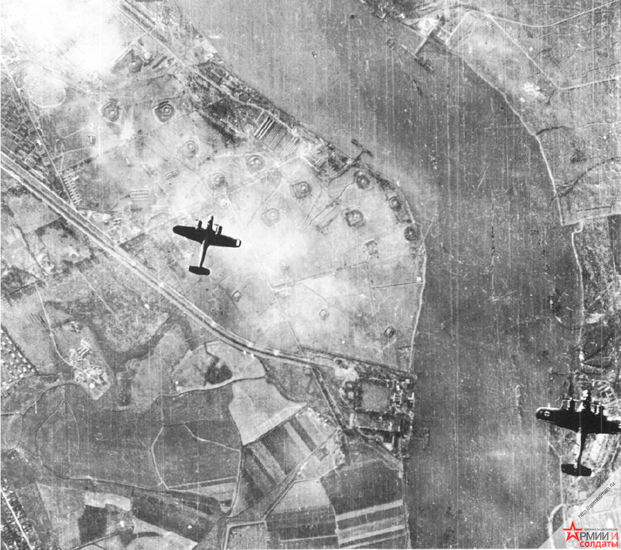 Немецкие бомбардировщики Do-17 над Темзой