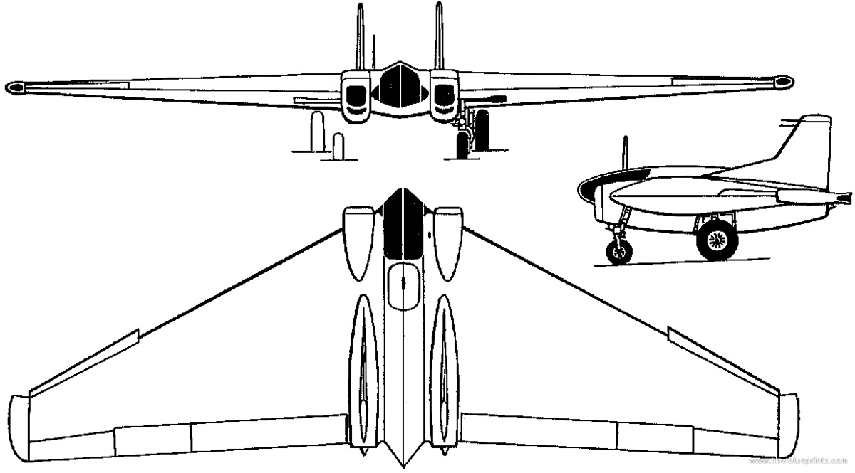 Чертеж таранного истребителя XP-79 «Нортроп»
