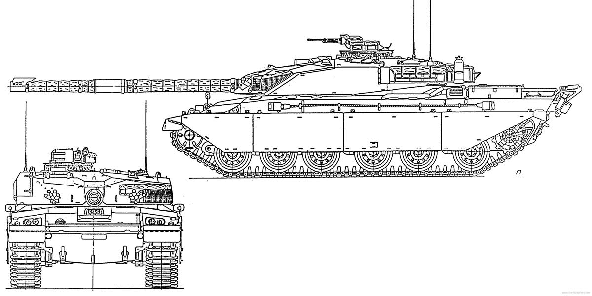 Чертеж танка «Челленджер 2»