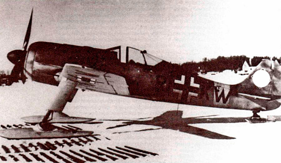 Прототип FW-190A-0 в-экзотическом антураже - с неубираемыми лыжами. Применения он так и не нашел.