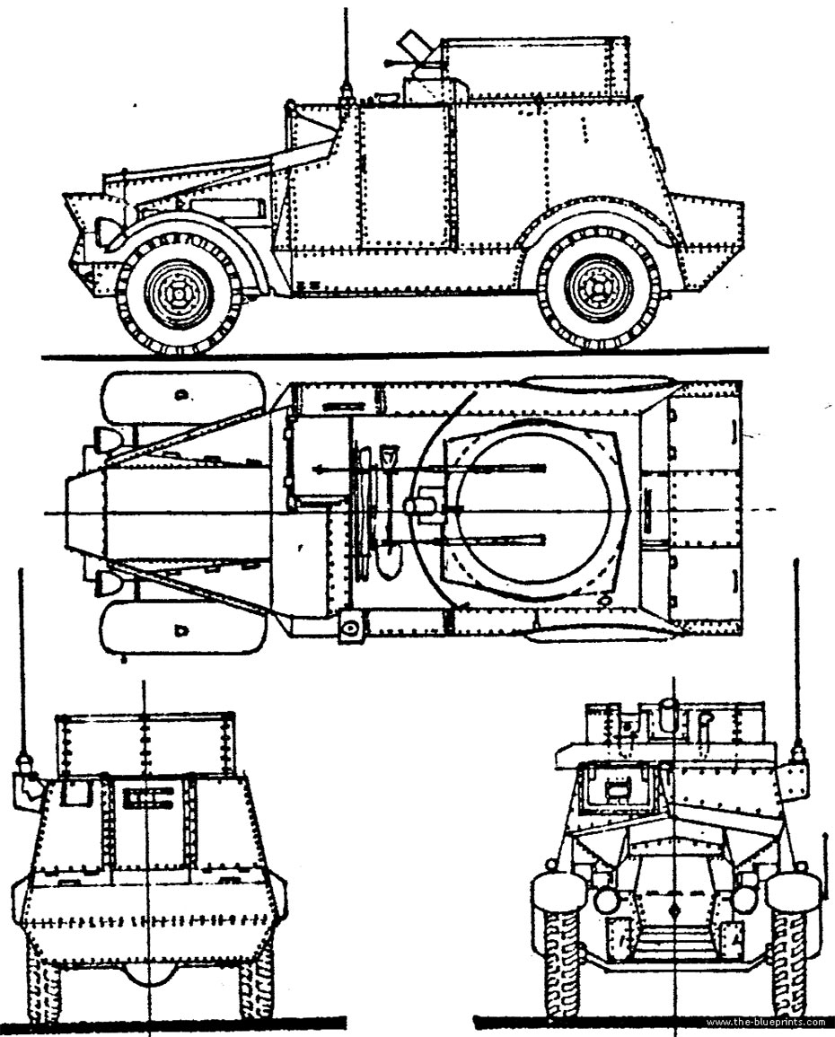 Чертеж бронеавтомобиля Morris CS9