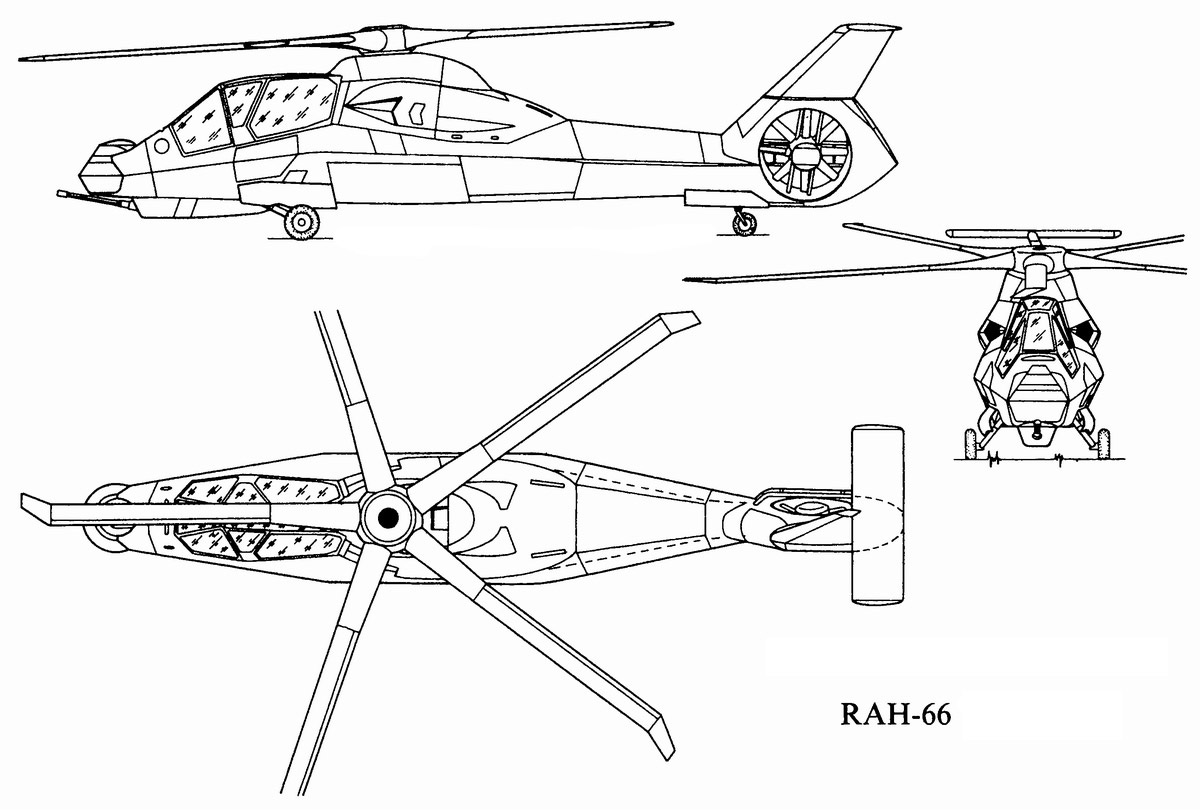 Общая схема вертолета RAH-66 «Comanche» 