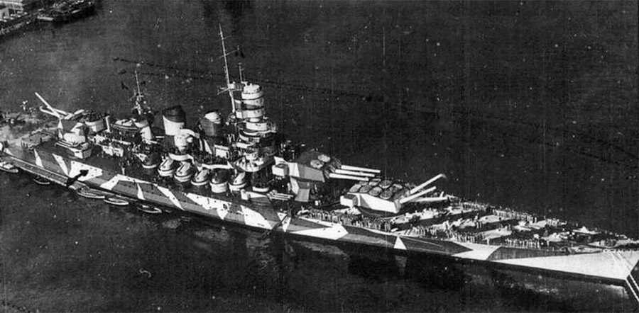 Гордость Италии - линейный корабль «Рома» вступил в строй только в 1942 году.