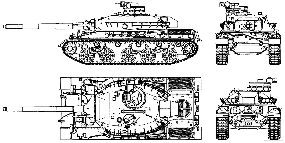 Чертеж французского танка АМХ-30