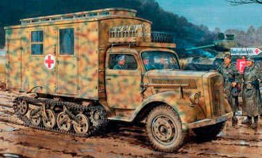 Немецкий полугусеничный грузовик Maultier