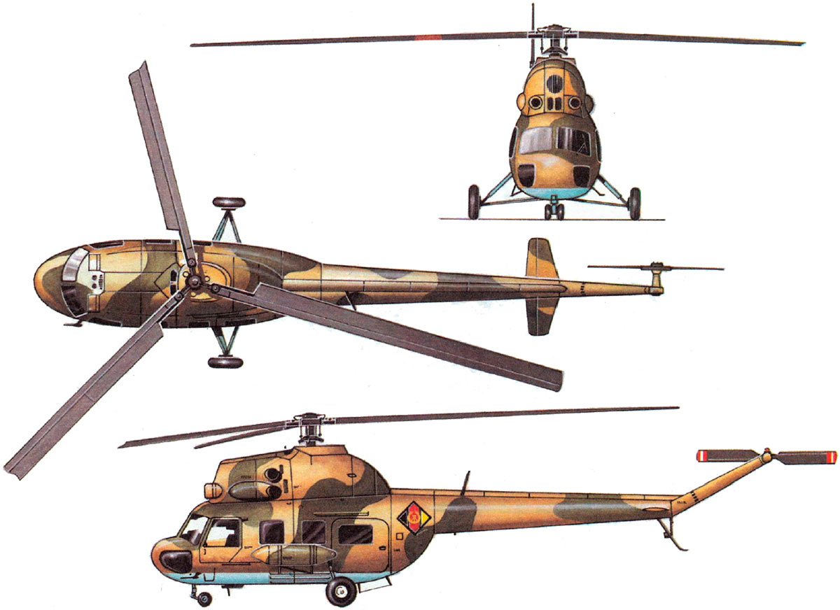 Общий вид легкого вертолета Ми-2