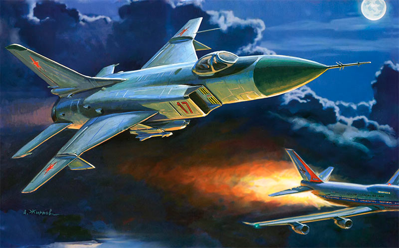 Советский истребитель-перехватчик Су-15. Драматический момент - Су-15 и южнокорейский боинг