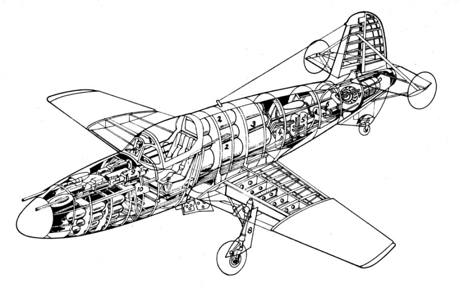 Внутреннее устройство истребителя БИ-1