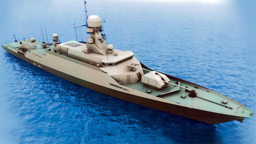 Модель малого ракетного корабля проекта 21631 «Буян-М»