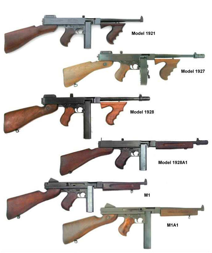 Разные модификации пистолета-пулемета Томспона