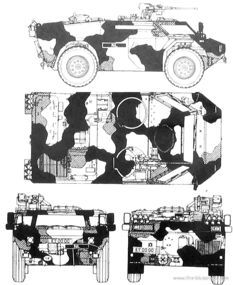 Рисунок-чертеж бронеавтомобиля «Fennek»