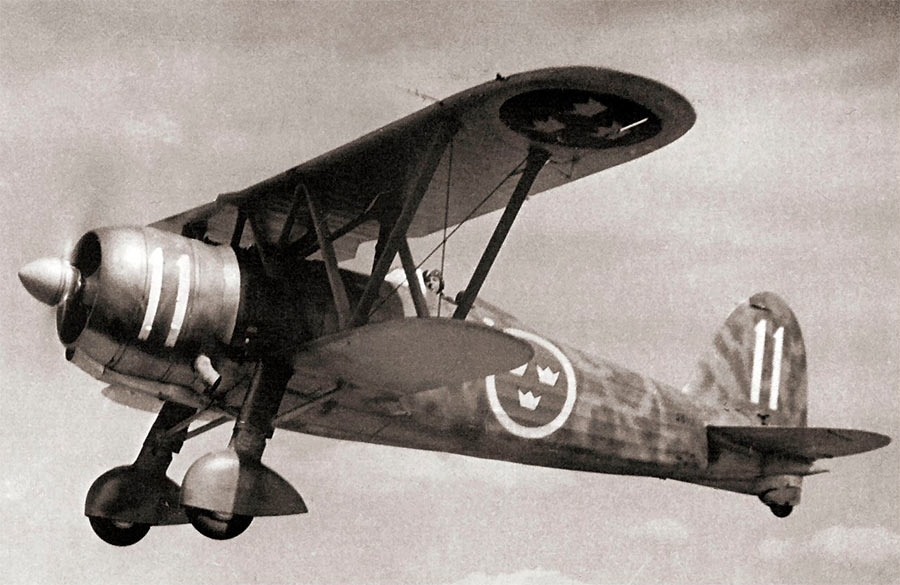 Итальянский истребитель начала второй мировой войны Fiat CR.42 «Сокол»