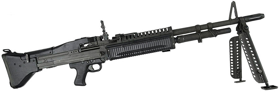 Американский браунинг М60 - родство пулемета с немецкой автоматической винтовкой FG-42 заметно и внешне