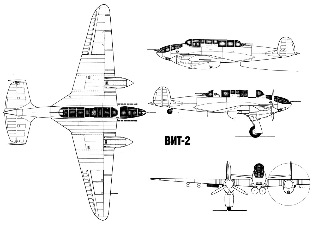 Схема (чертеж) самолета ВИТ-2