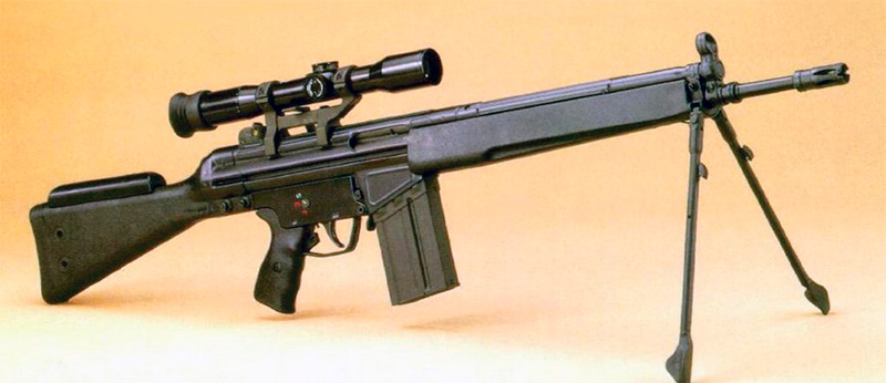 Немецкая штурмовая винтовка H&K «Gewehr-3» в снайперском варианте