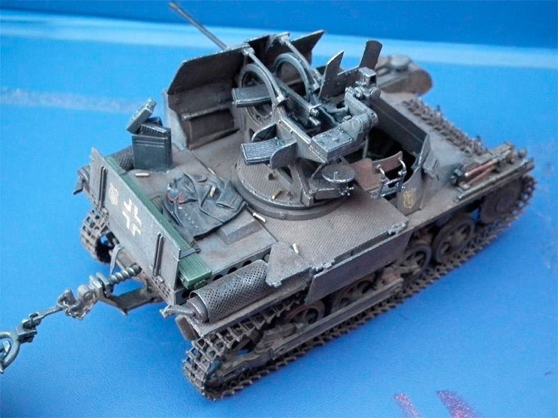 Зенитный танк «FlakPanzer»-I, вид сзади-сверху (модель)