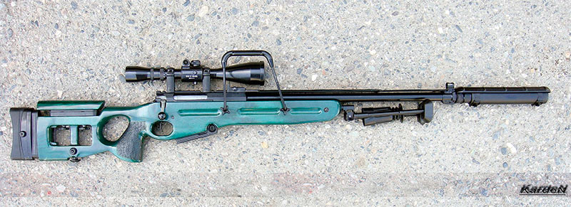 Cнайперская винтовка СВ-98, с правой стороны видна ручка для переноски