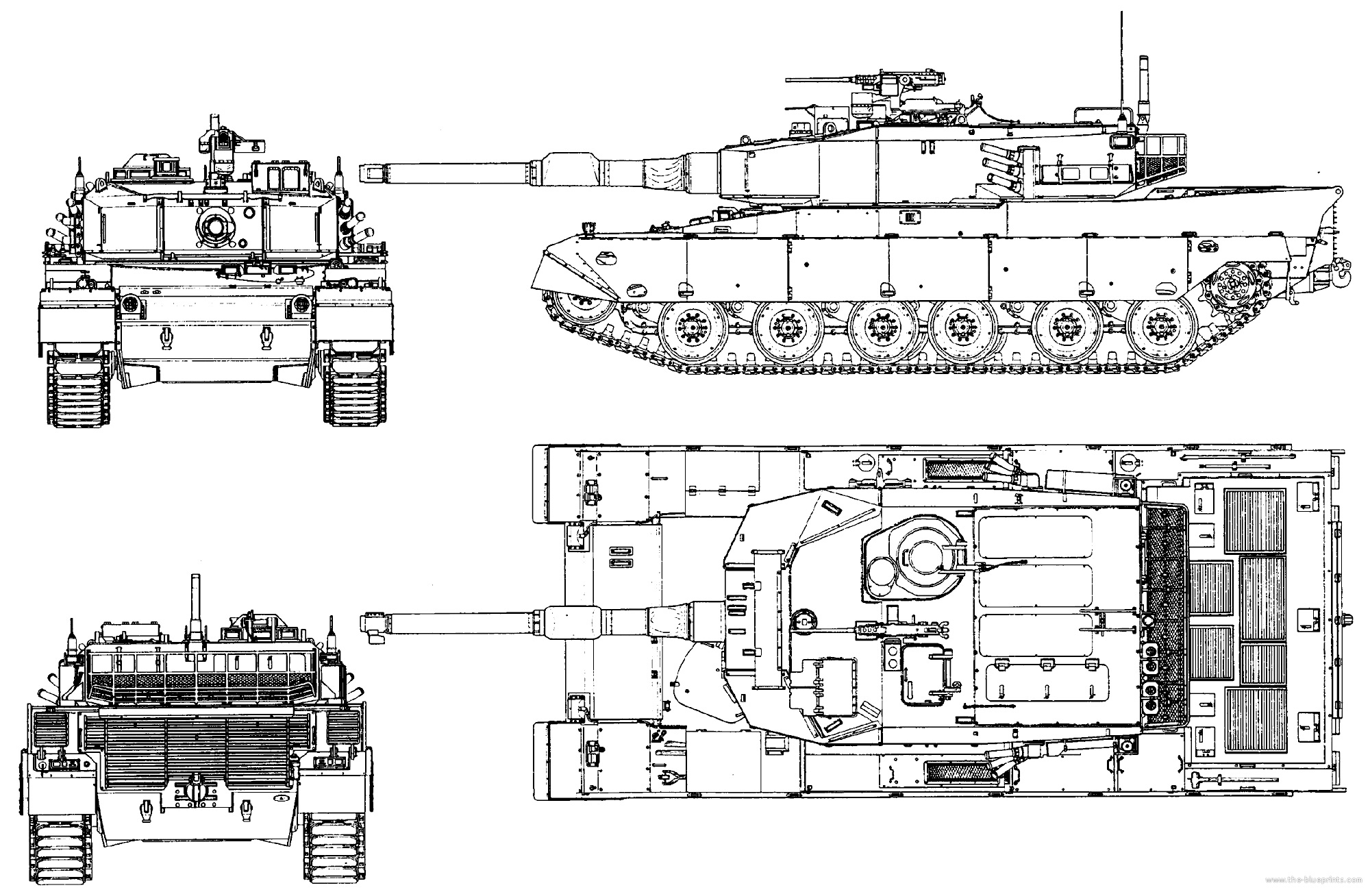 Чертеж основного боевого танка «Тип 90»