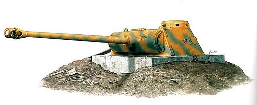 Общий вид ДОТ с башней от танка Pz. V «Пантера»