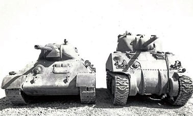 испытания танка Т-34 на Абердинском испытательном полигоне в США, в годы Второй Мировой войны