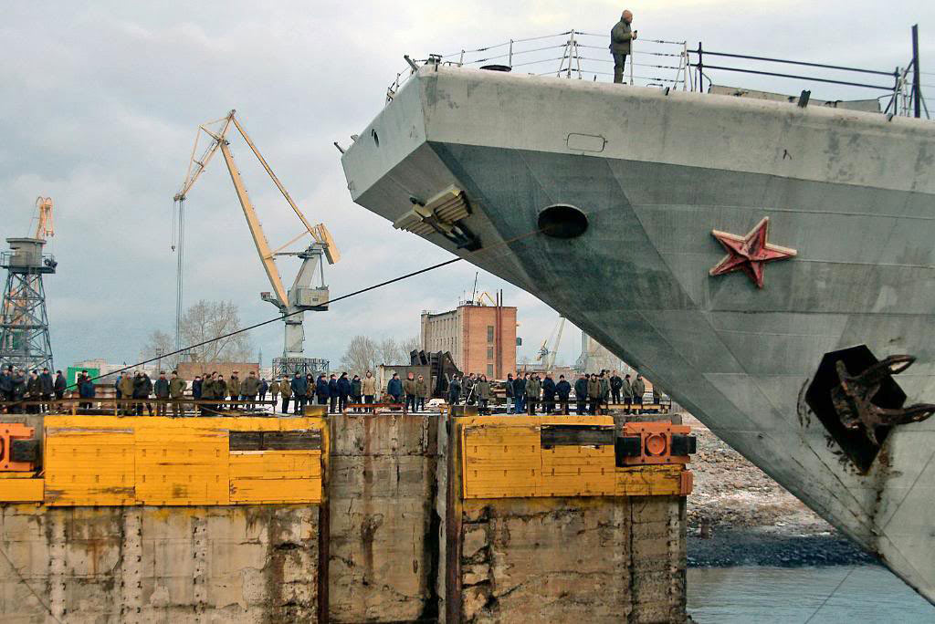 Носовая часть ТАКР «Адмирал Горшков» перед модернизацией