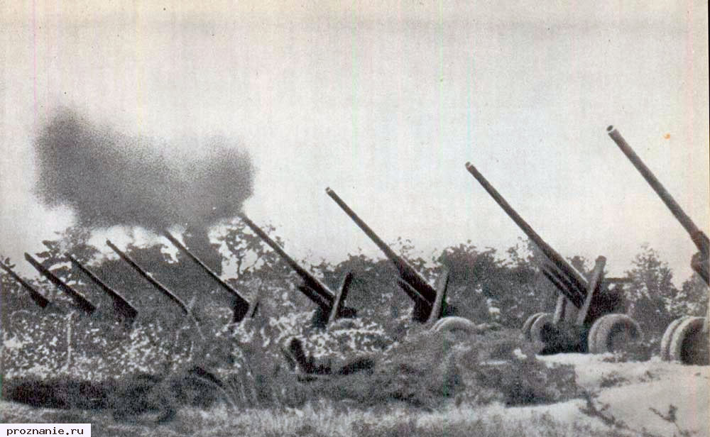 Прорыв немецкой обороны на Висле, январь 1945 года. Концентрация советской артиллерии на километр фронта 