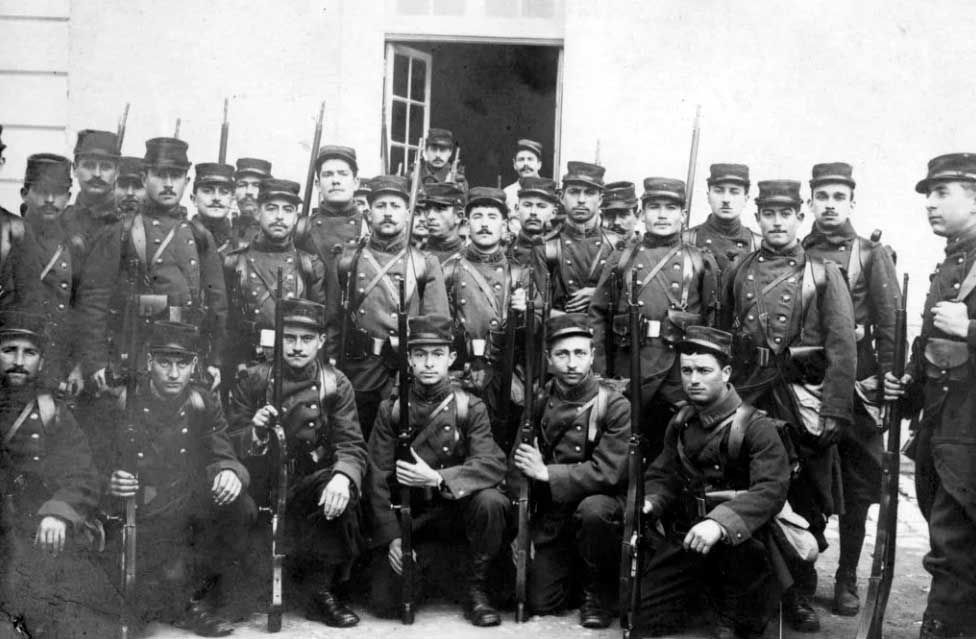 Французские солдаты, 1914 г.