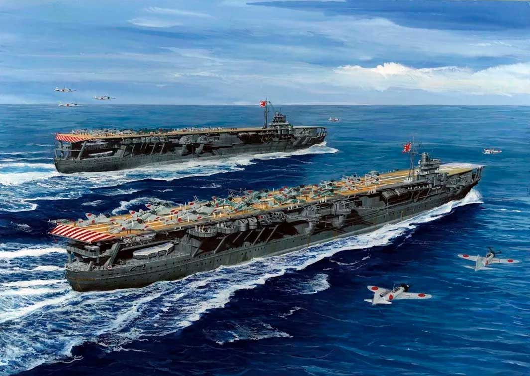 Главная ударная сила японцев в сражении в Коралловом море: тяжелые авианосцы «Сёкаку» и «Дзуйкаку»