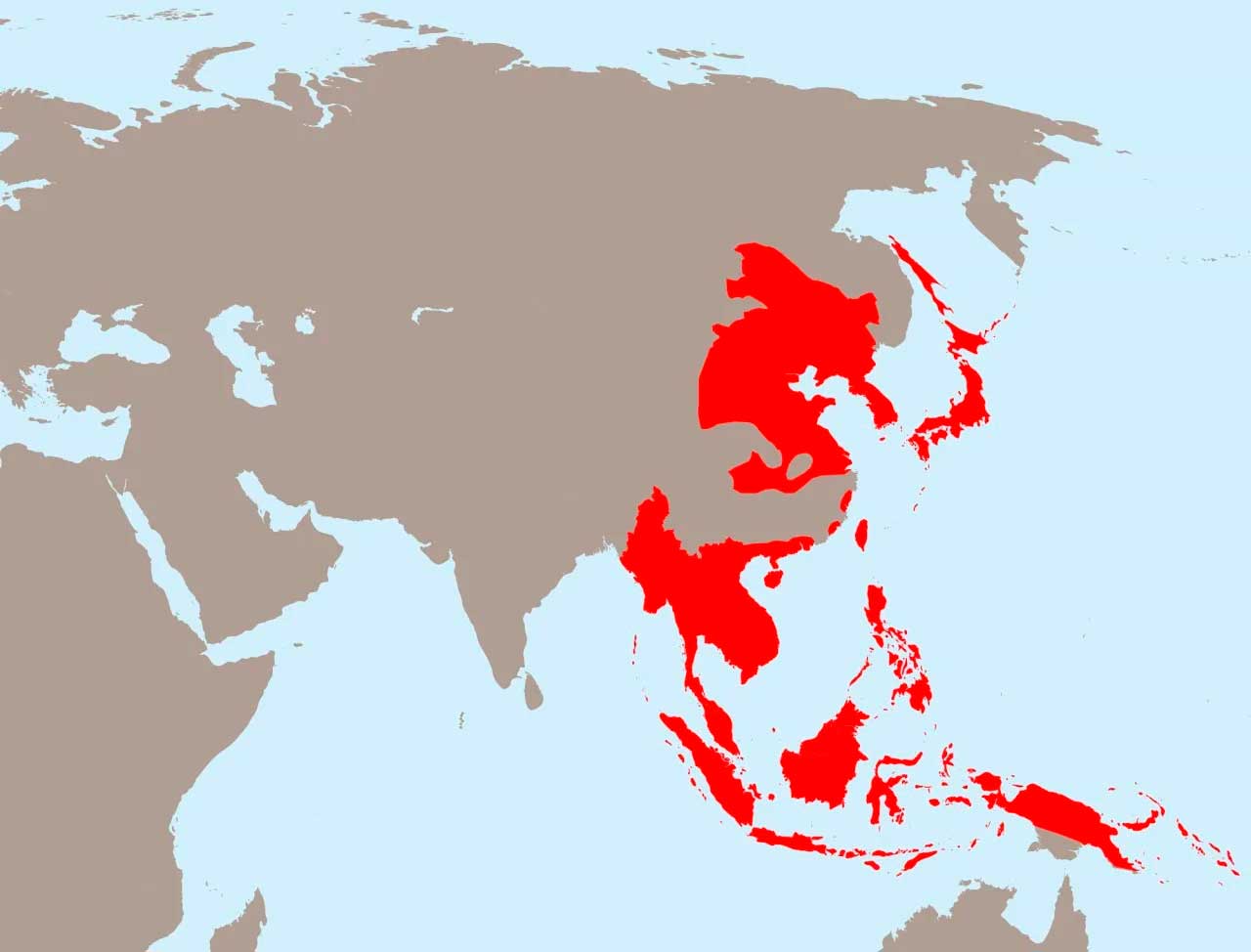 Территория японской империи с 1942 году. на таких просторах немудрено затеряться