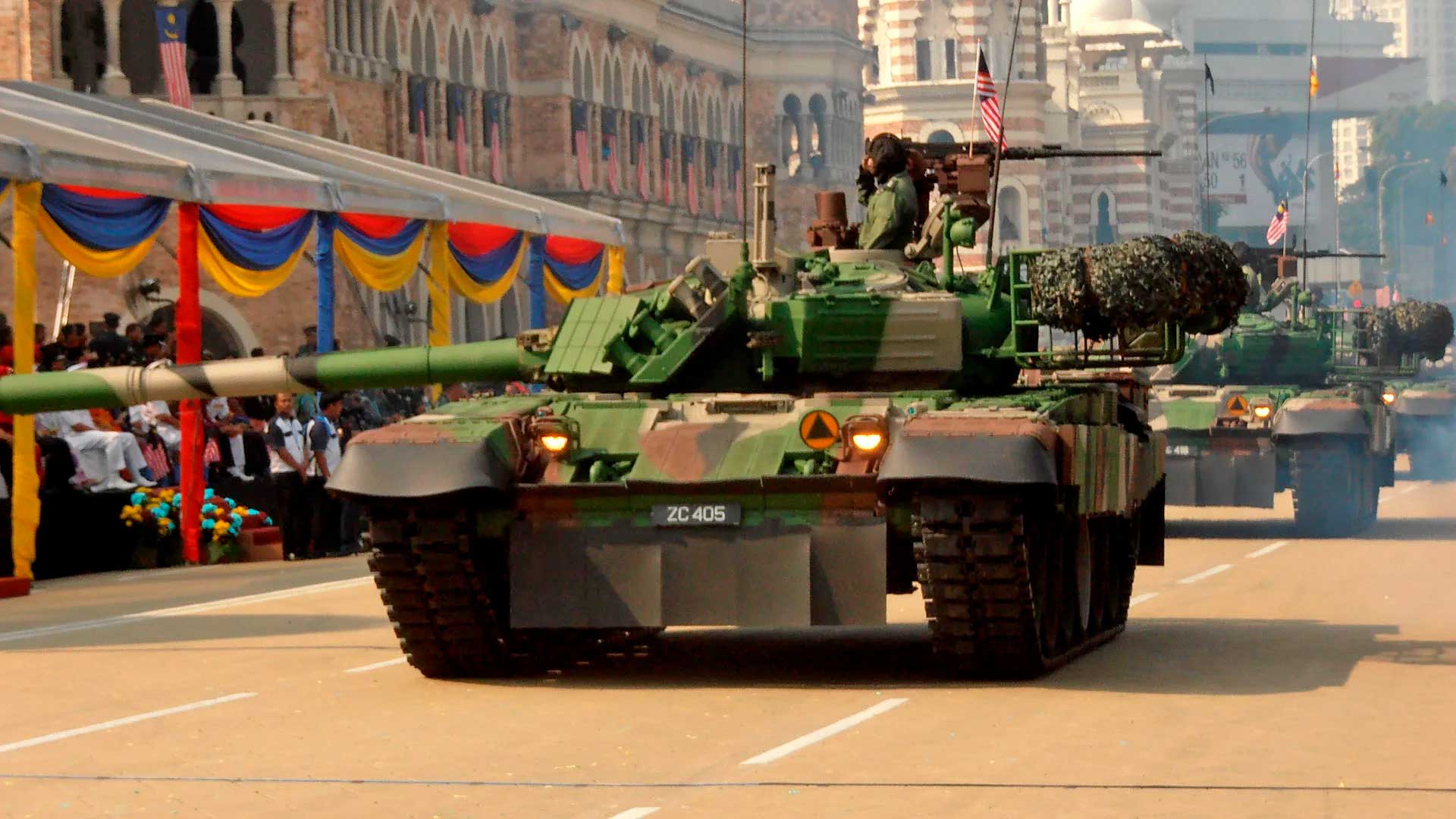 PT-91M Pendekar вооруженных сил Малайзии (судя по флагу)